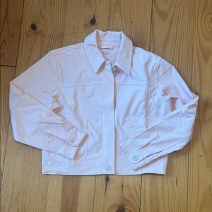 Athleta “Skyline Chore” Soft Pink Lightweight Jean Jacket